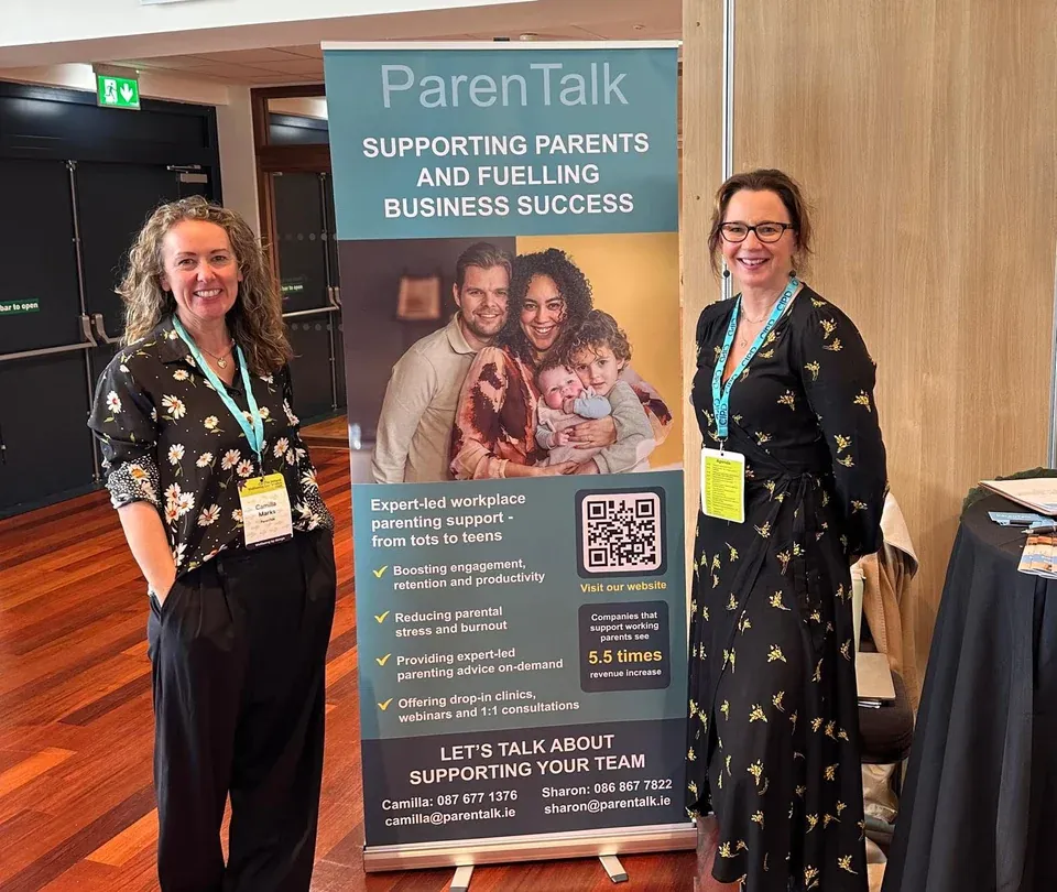Sharon and Camilla at a ParenTalk stand