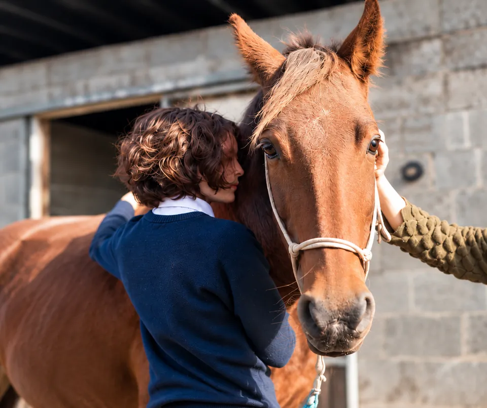 Maggie, ParenTalk's Wellbeing Ambassador, with a visitor
